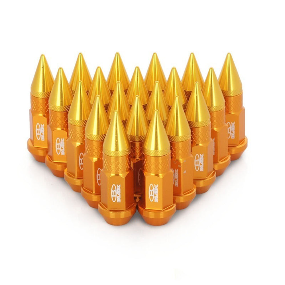 BLOX Spike Lug Nuts 50mm in gold.