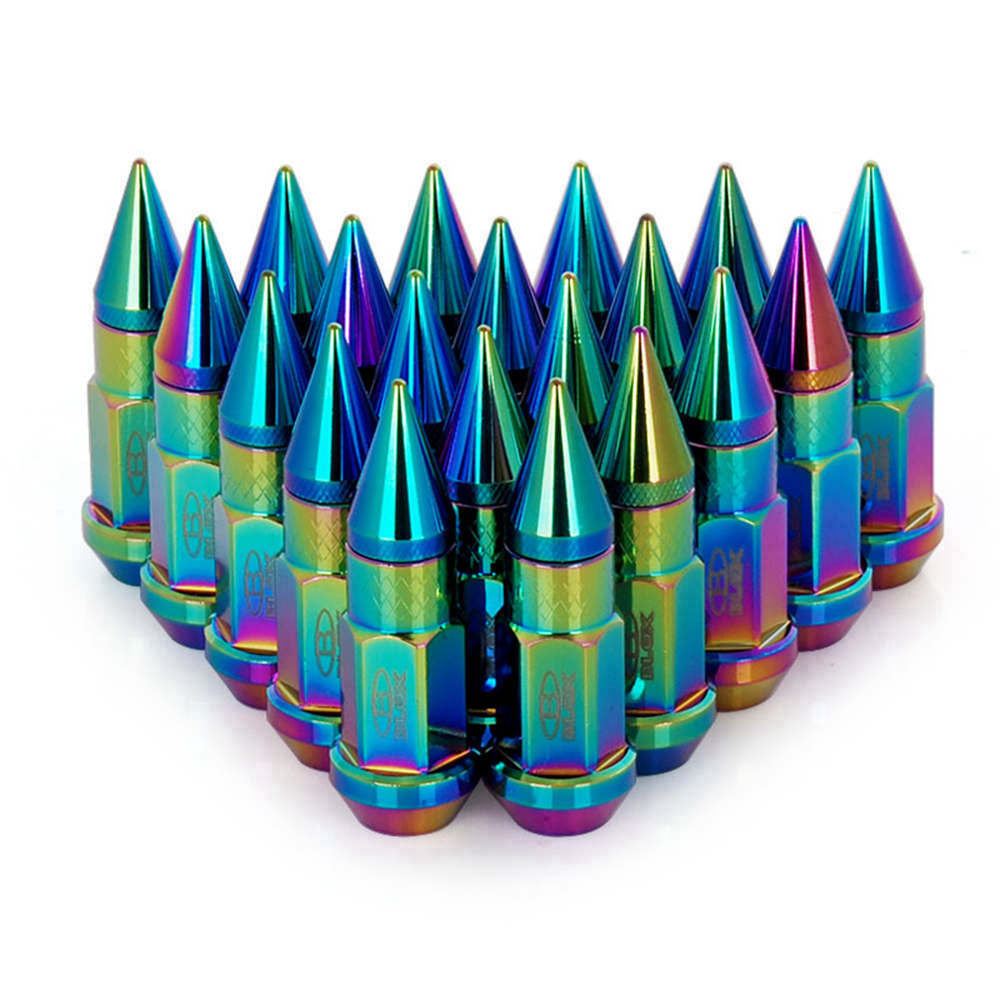 BLOX Spike Lug Nuts 50mm in neochrome.