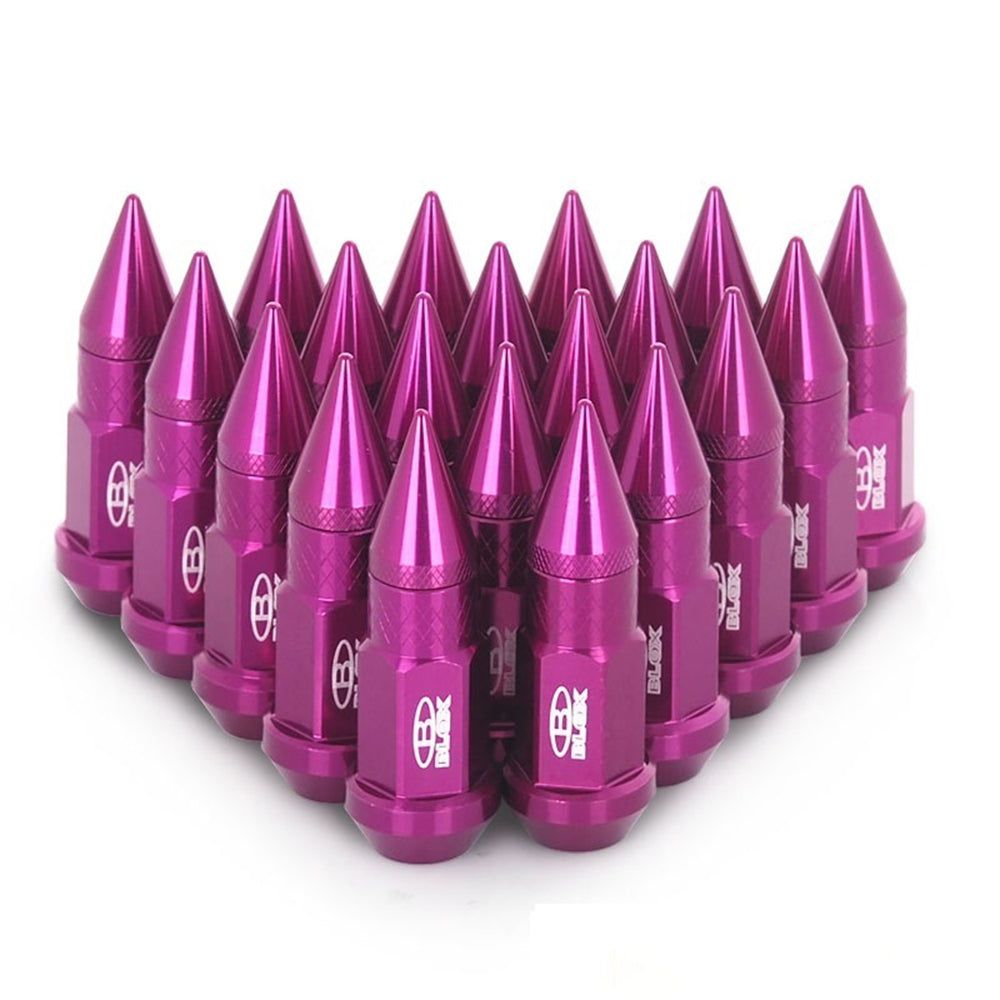 BLOX Spike Lug Nuts 50mm in purple.