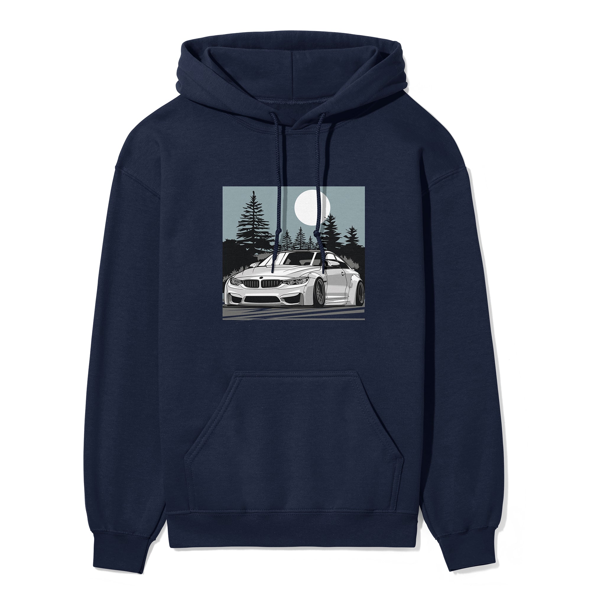 BMW M4 Car Hoodie in navy.