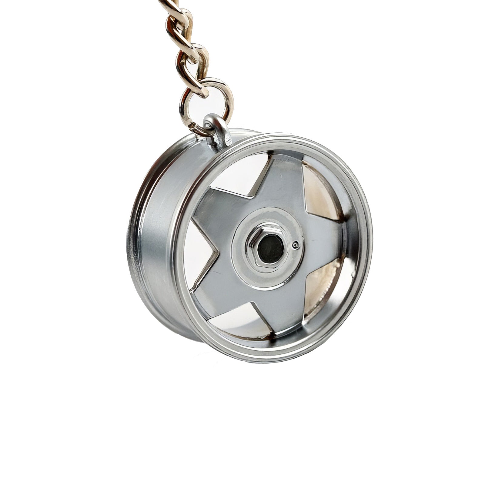 TunerLifestyle Wheel with Disc Brake Keychain Gold