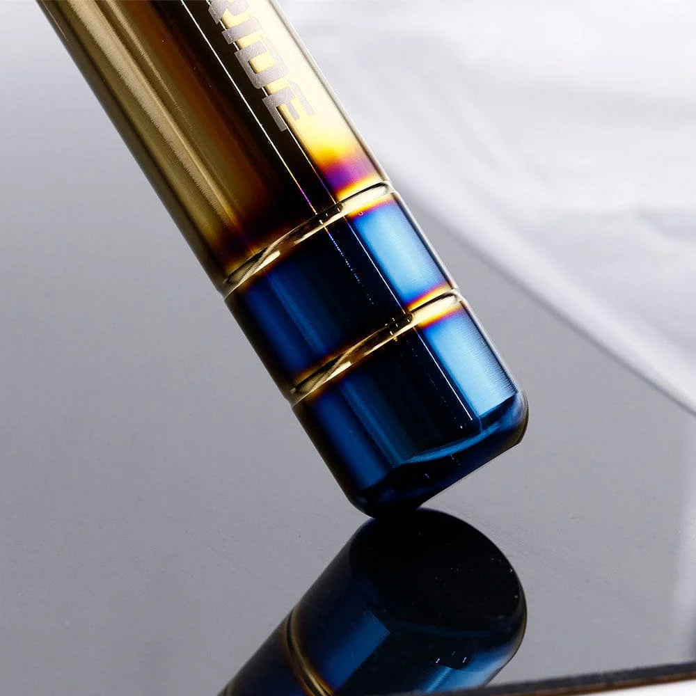 Bride burnt blue gold JDM gear shift knob 13cm length.