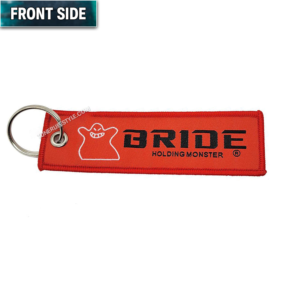 Bride Racing Red Jet Tag with keychain ring.