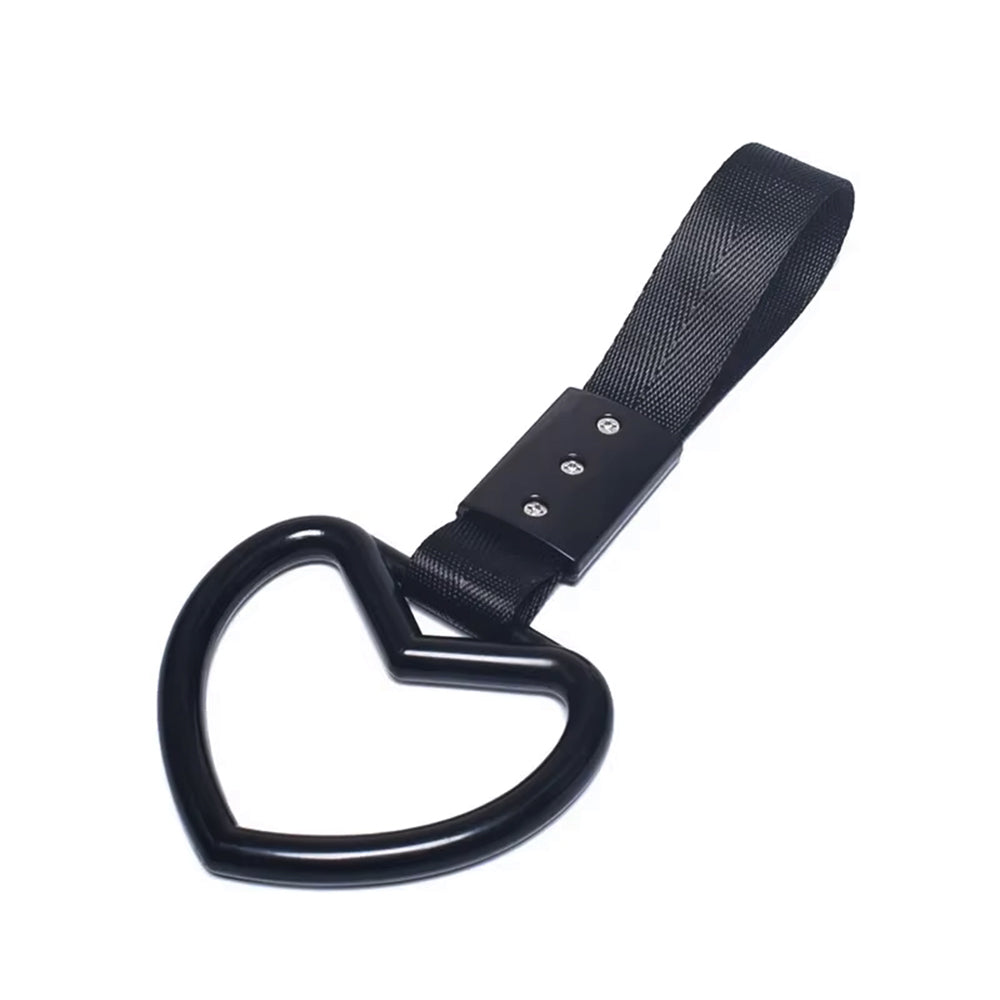 Classic Heart Tsurikawa in black color.