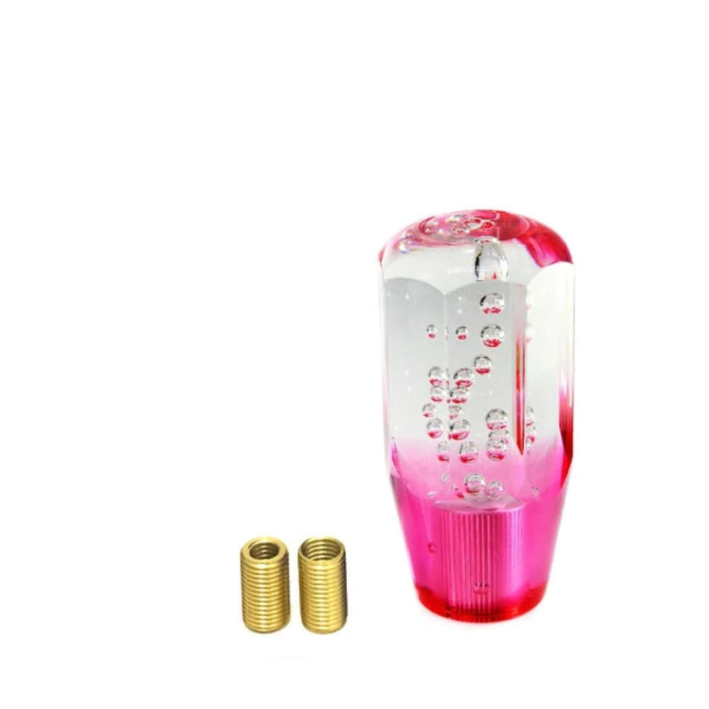 JDM bubble gear shift knob in 10cm length with clear pink color.