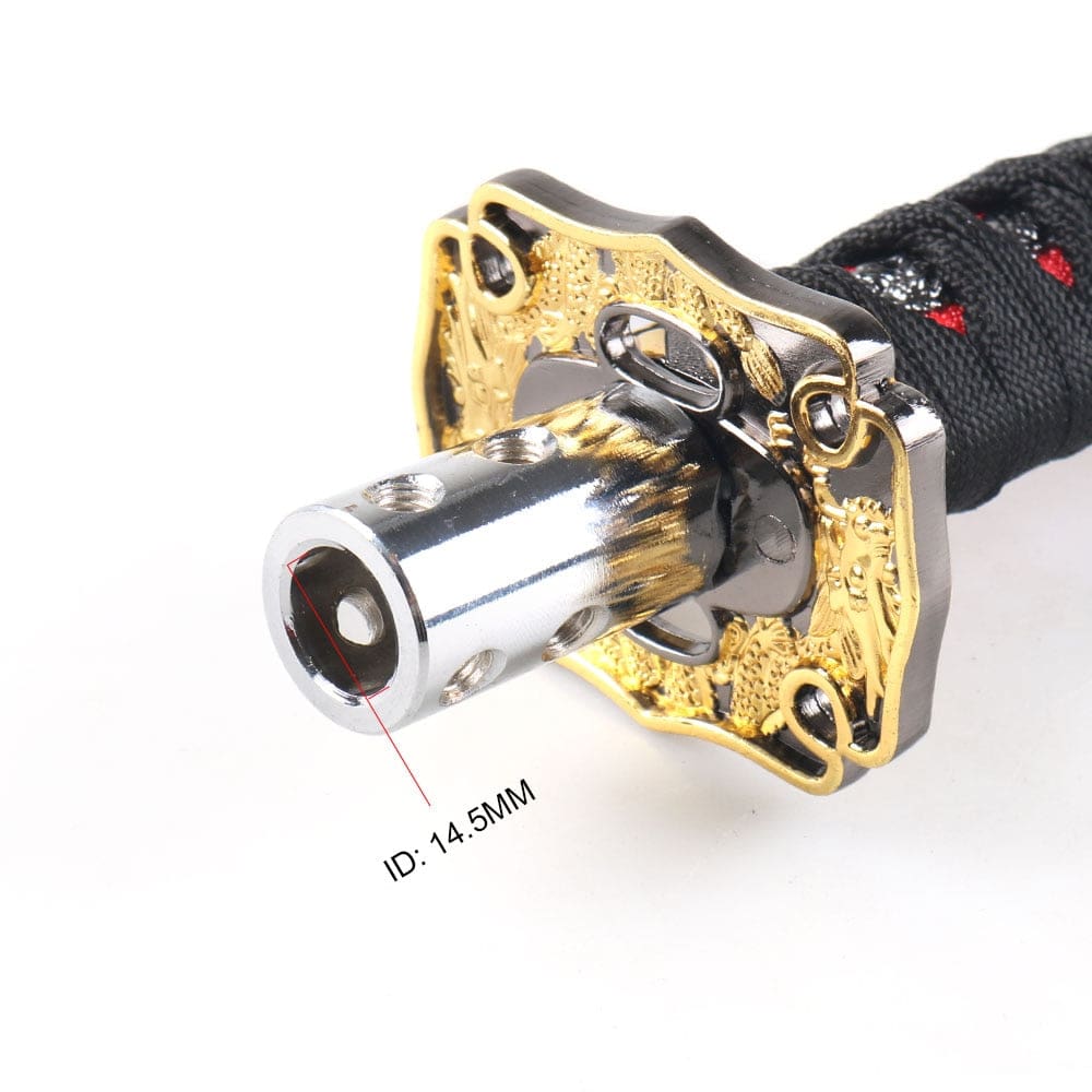 Katana Samurai Sword Shift Knob in 15cm length with black/red handle.