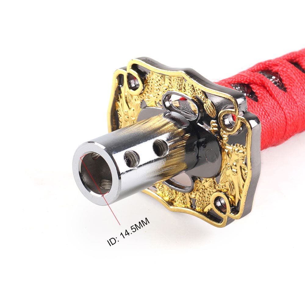 Katana Samurai Sword Shift Knob in 15cm length with red/black handle.