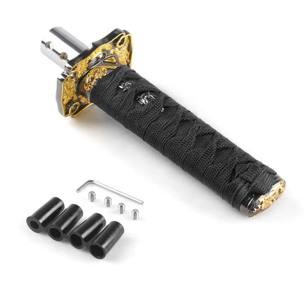 Katana Samurai Sword Shift Knob in 15cm length with black handle.