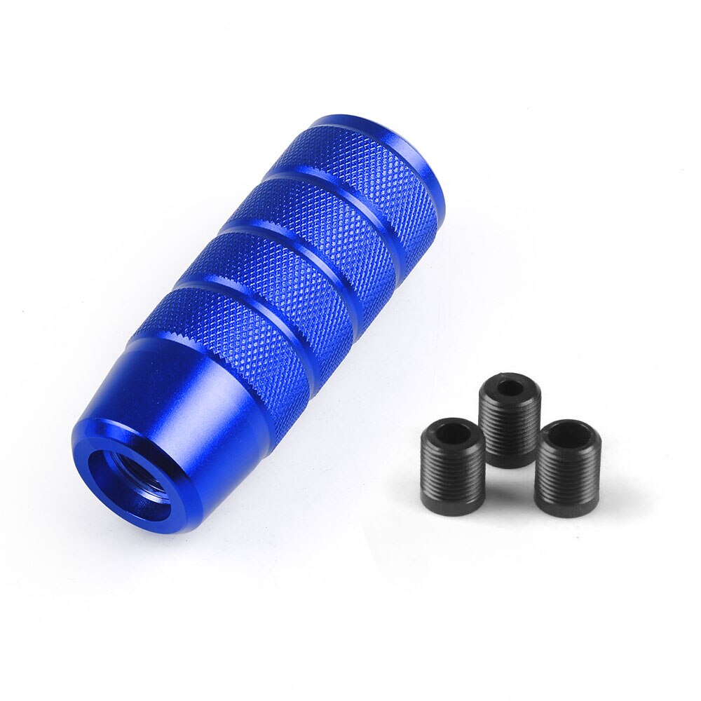 Knurled grip pro gear shift knob 95mm in blue.