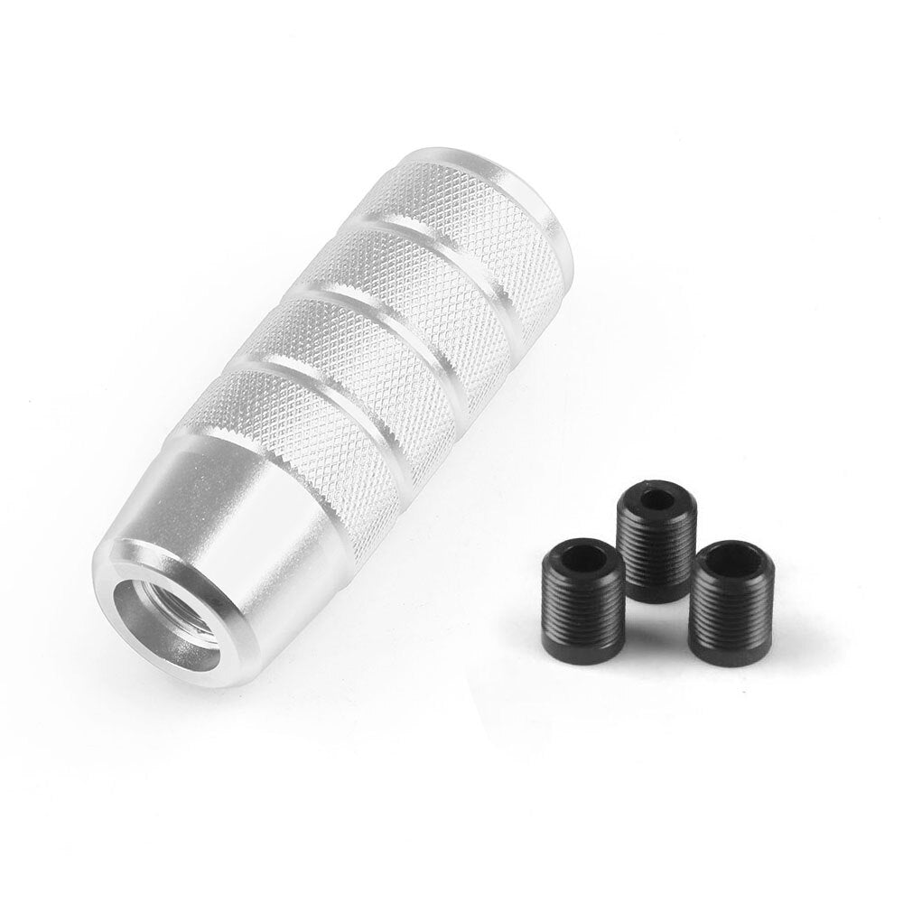 Knurled grip pro gear shift knob 95mm in silver.