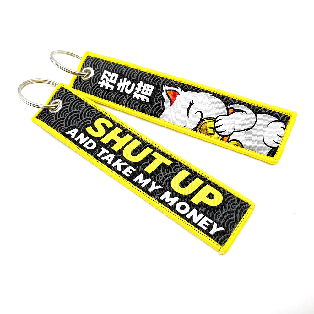 Lucky Cat Jet Tag with keychain.