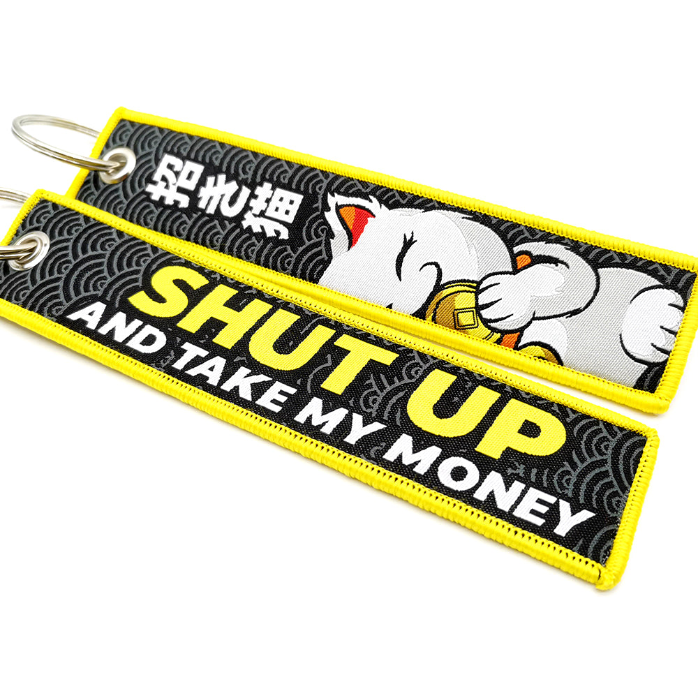 Lucky Cat Jet Tag with keychain.