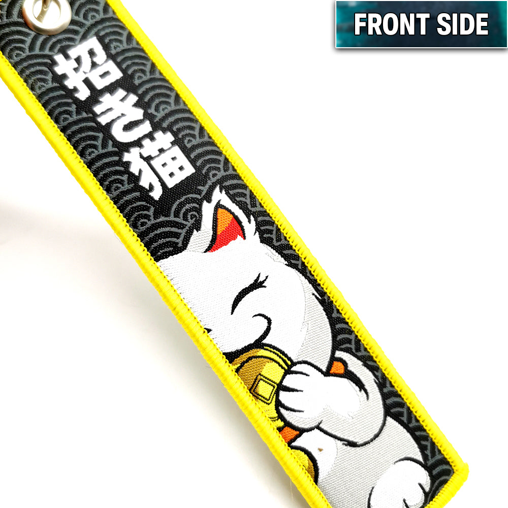 Lucky Cat Jet Tag with keychain.