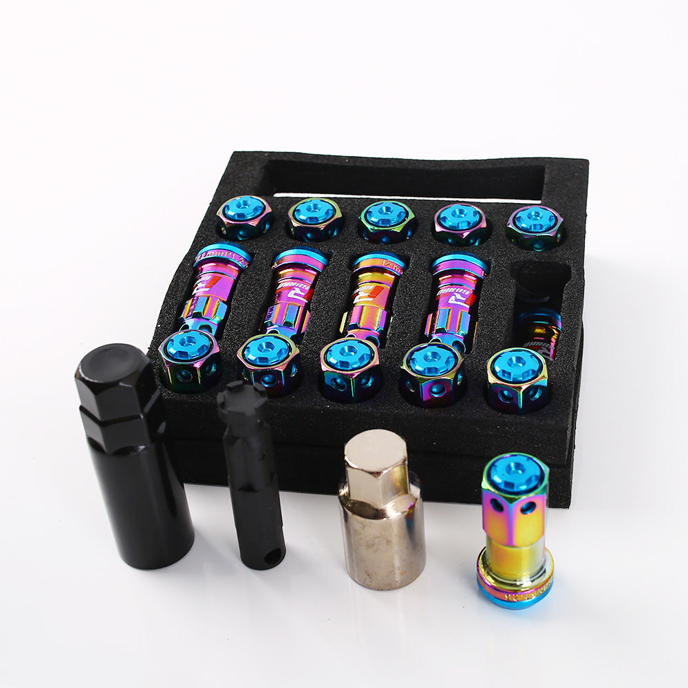 MaxGuard R40 Style Racing Lug Nuts in neochrome.
