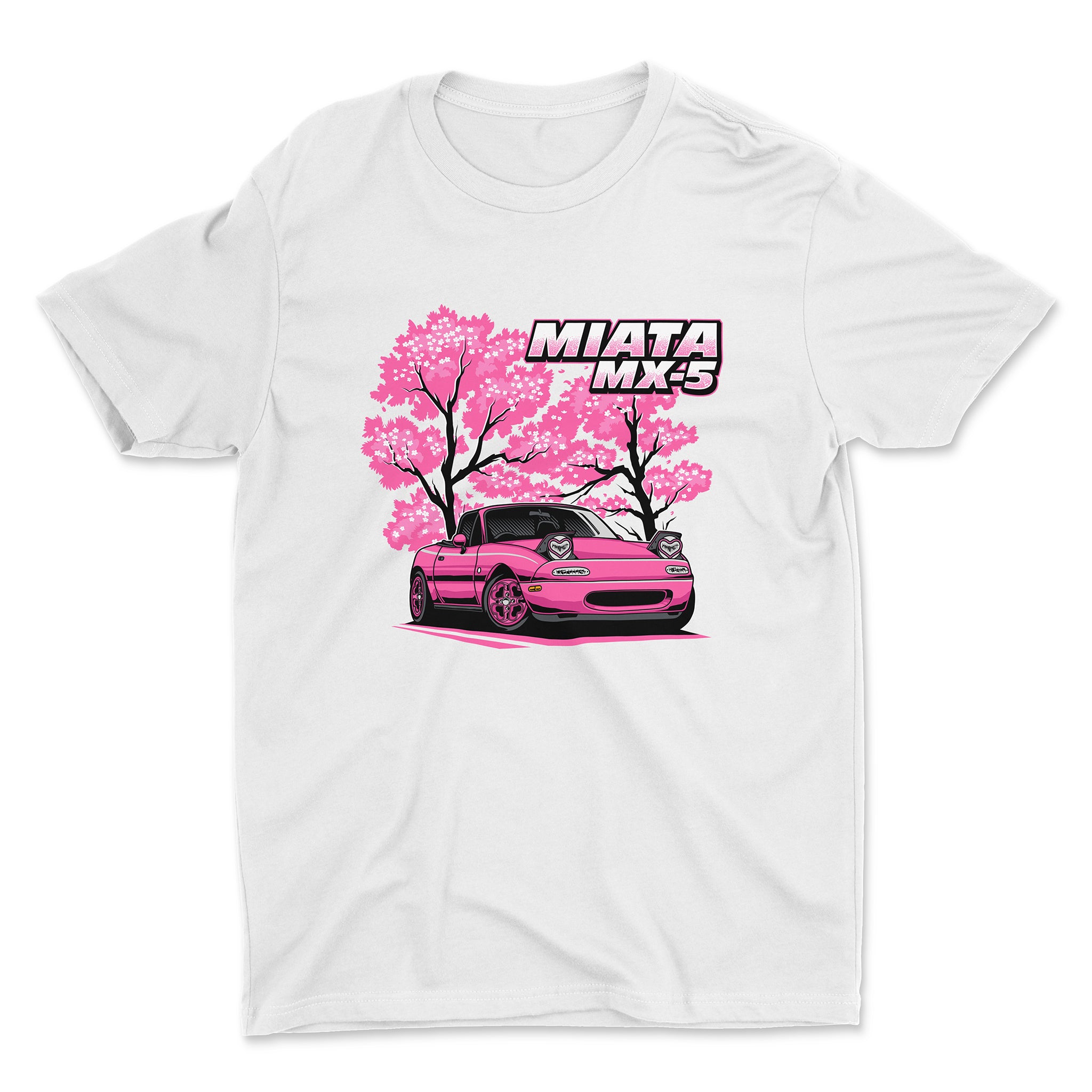 Mazda Miata MX-5 t-shirt in white color.
