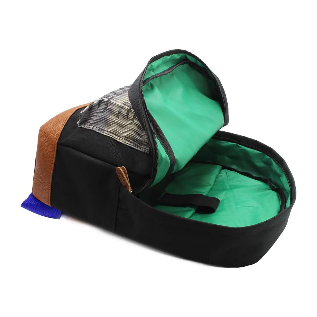 Mugen Bride Backpack with blue racing harness straps.