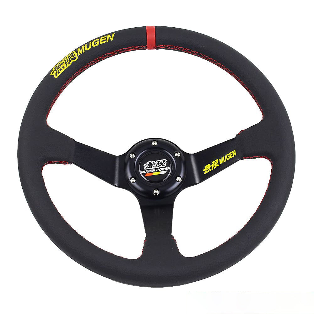 Mugen Power Leather Steering Wheel 14 inch.