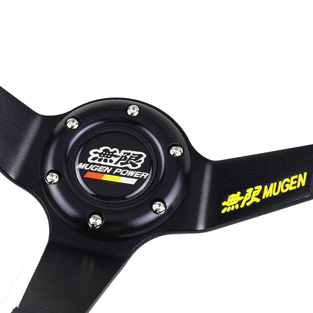 Mugen Power Leather Steering Wheel 14 inch.