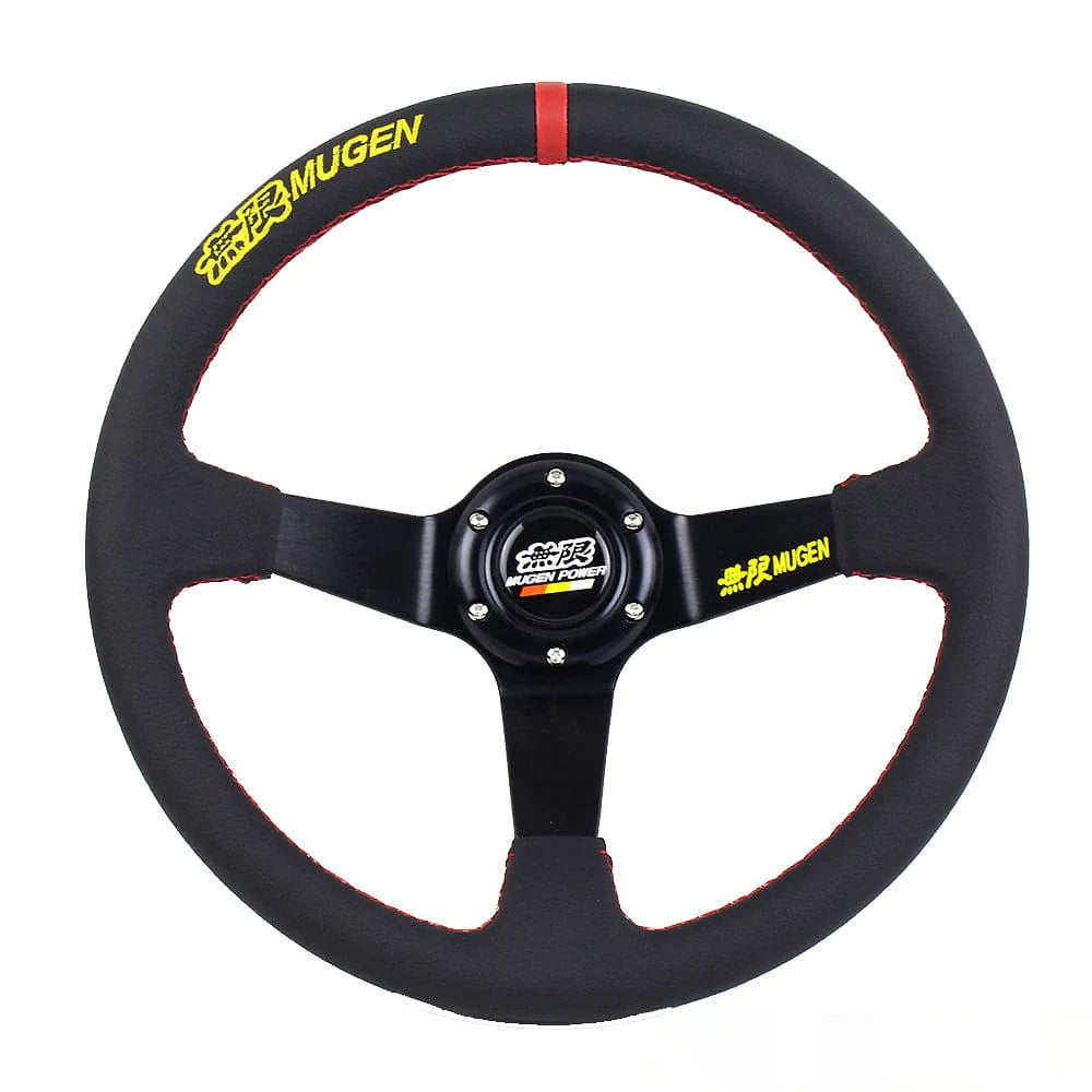 Mugen Power Leather Steering Wheel 14 inch.