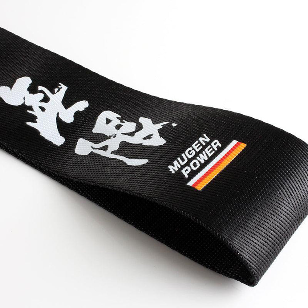 Mugen Power Tow Strap in black.