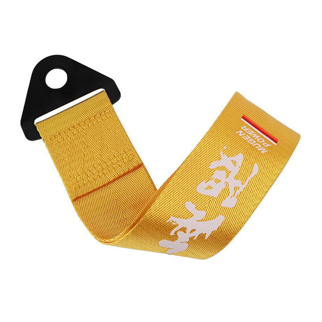 Mugen Power Tow Strap in gold.