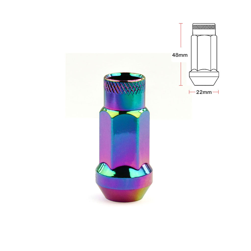 Muteki SR48 Lug Nuts in neochrome.