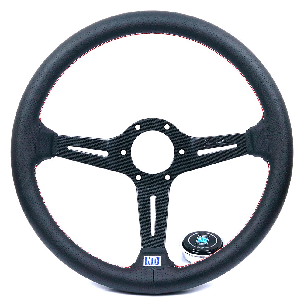 ND carbon fiber leather steering wheel 14 inch.