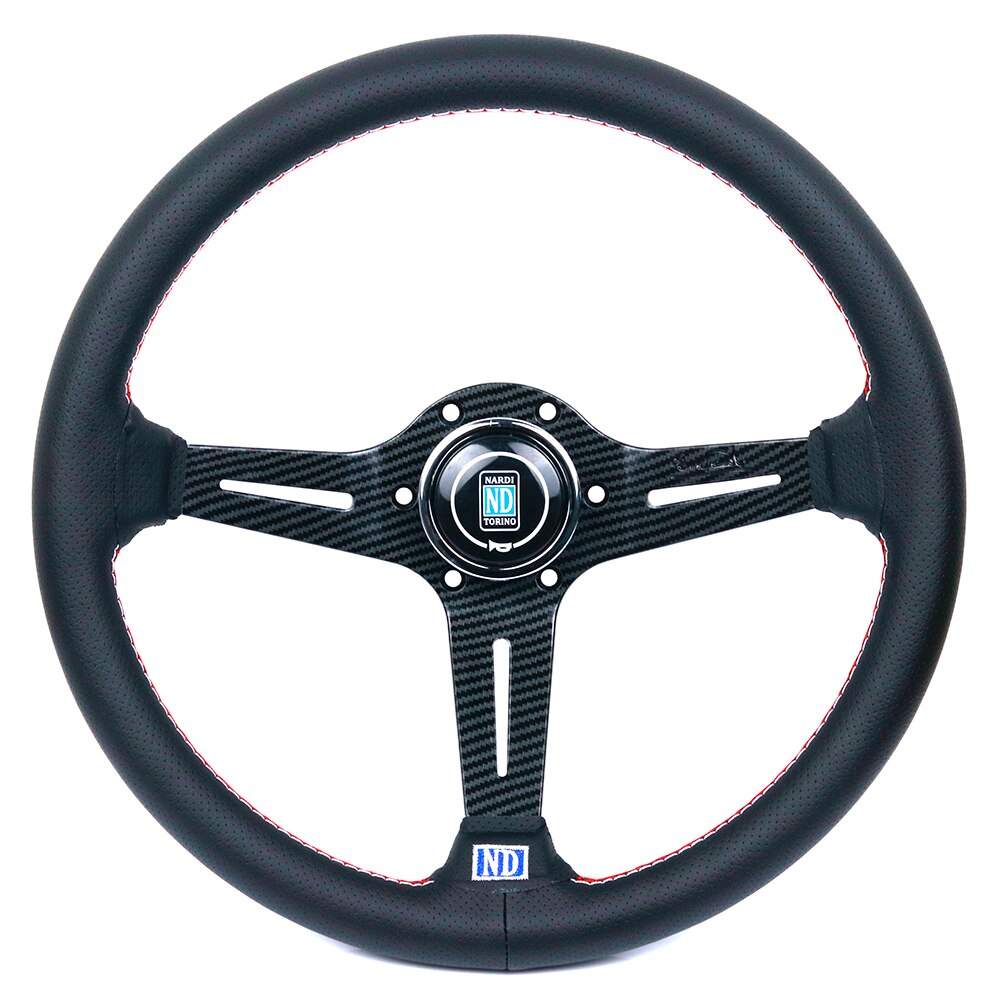 ND carbon fiber leather steering wheel 14 inch.