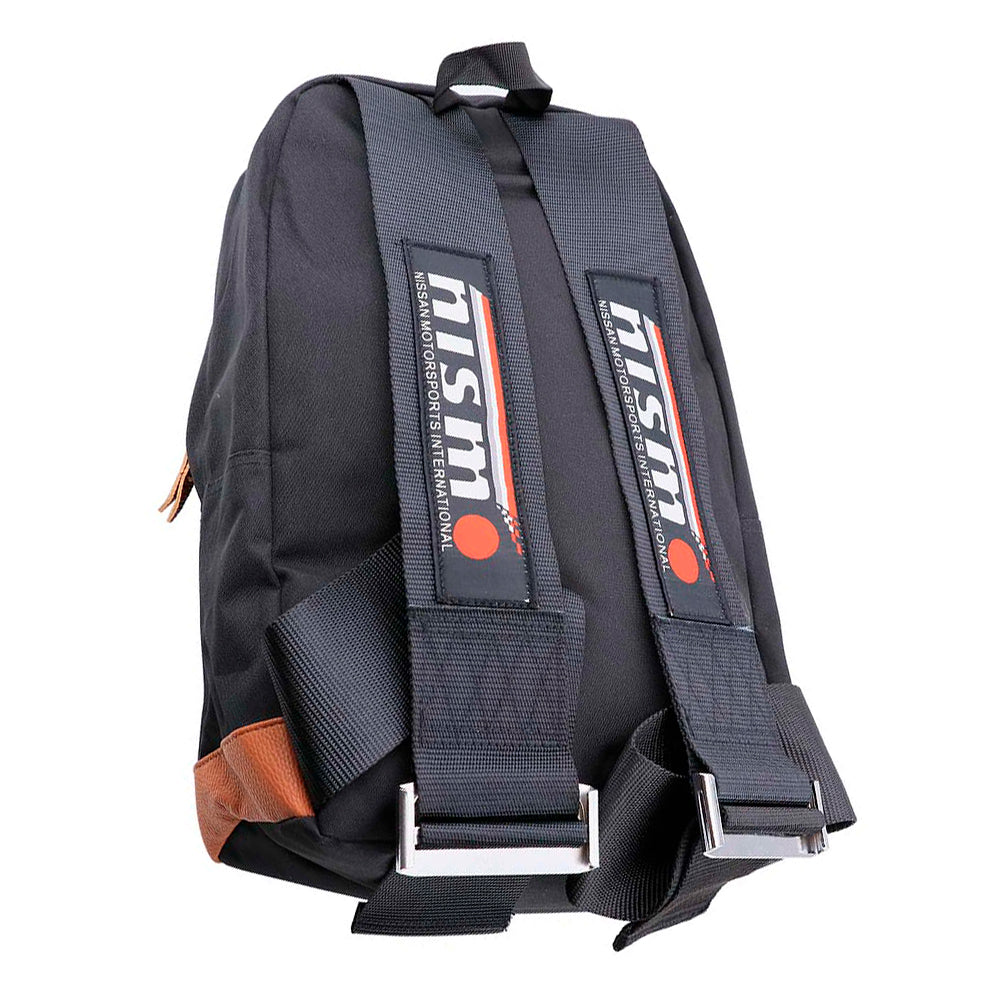 NISMO Bride Backpack with black racing harness straps.