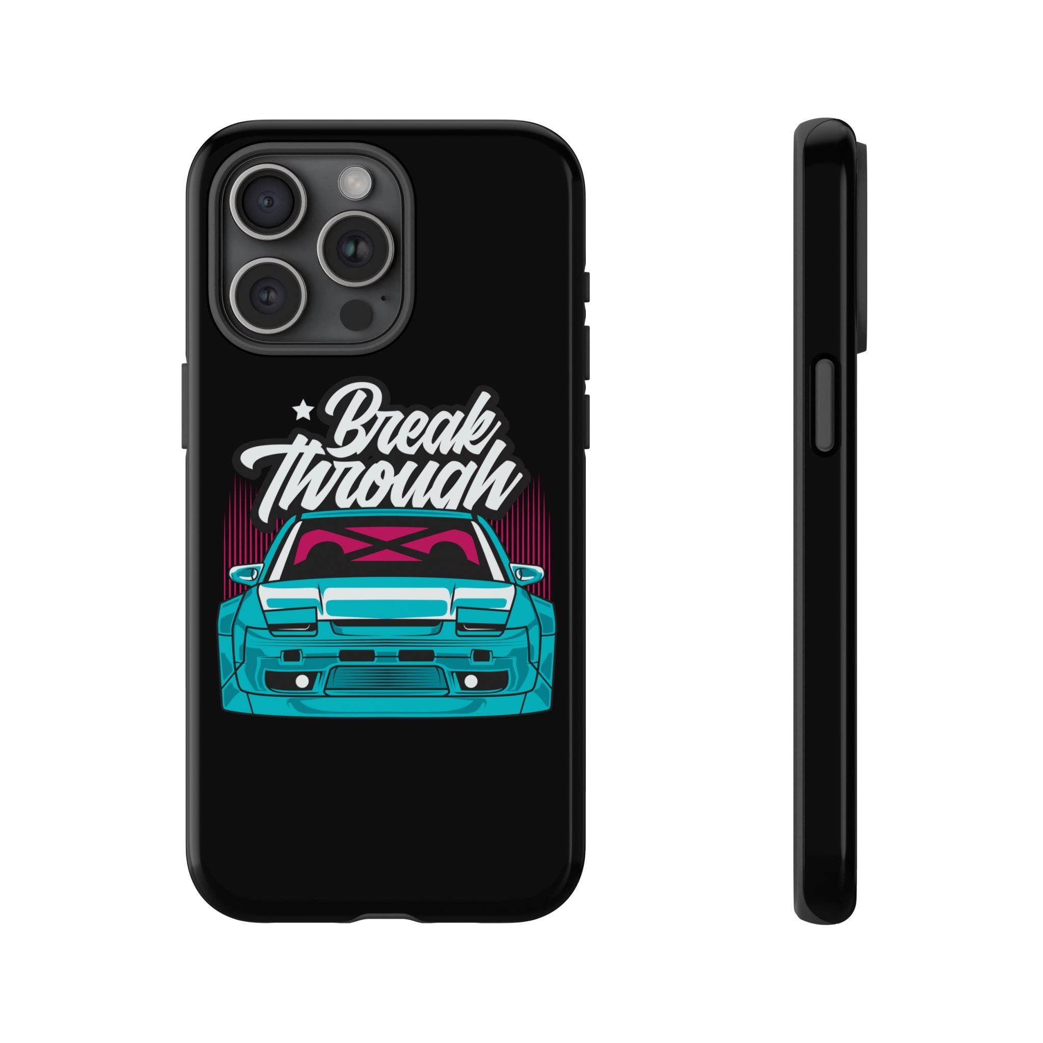 Nissan 240SX S13 Break Through Phone Case for iPhone 15 Pro Max