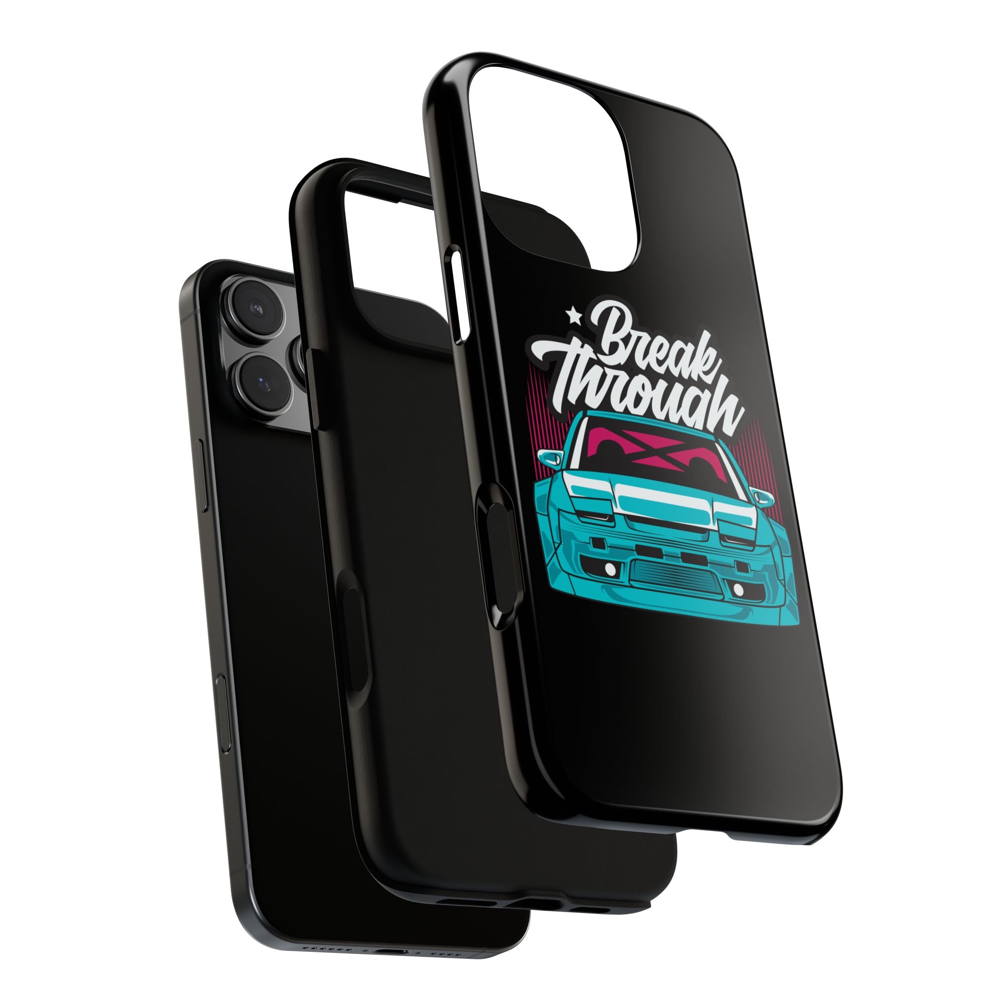 Nissan 240SX S13 Break Through Phone Case for iPhone 16 Pro Max