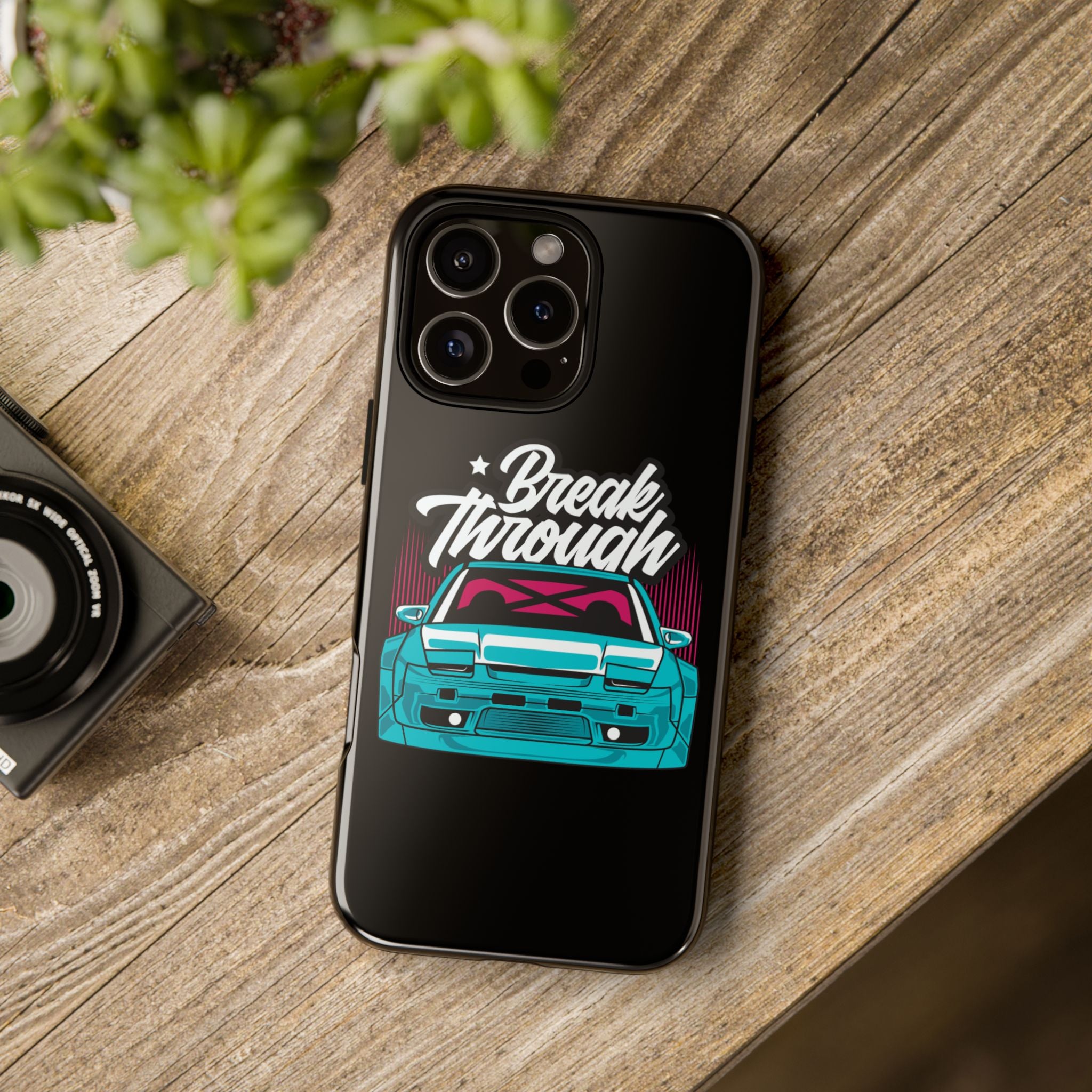 Nissan 240SX S13 Break Through Phone Case for iPhone 16 Pro Max