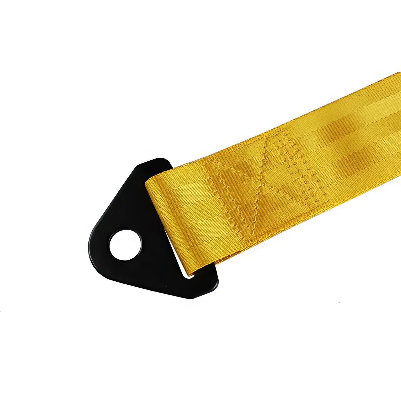 OMP racing JDM tow strap in yellow color.