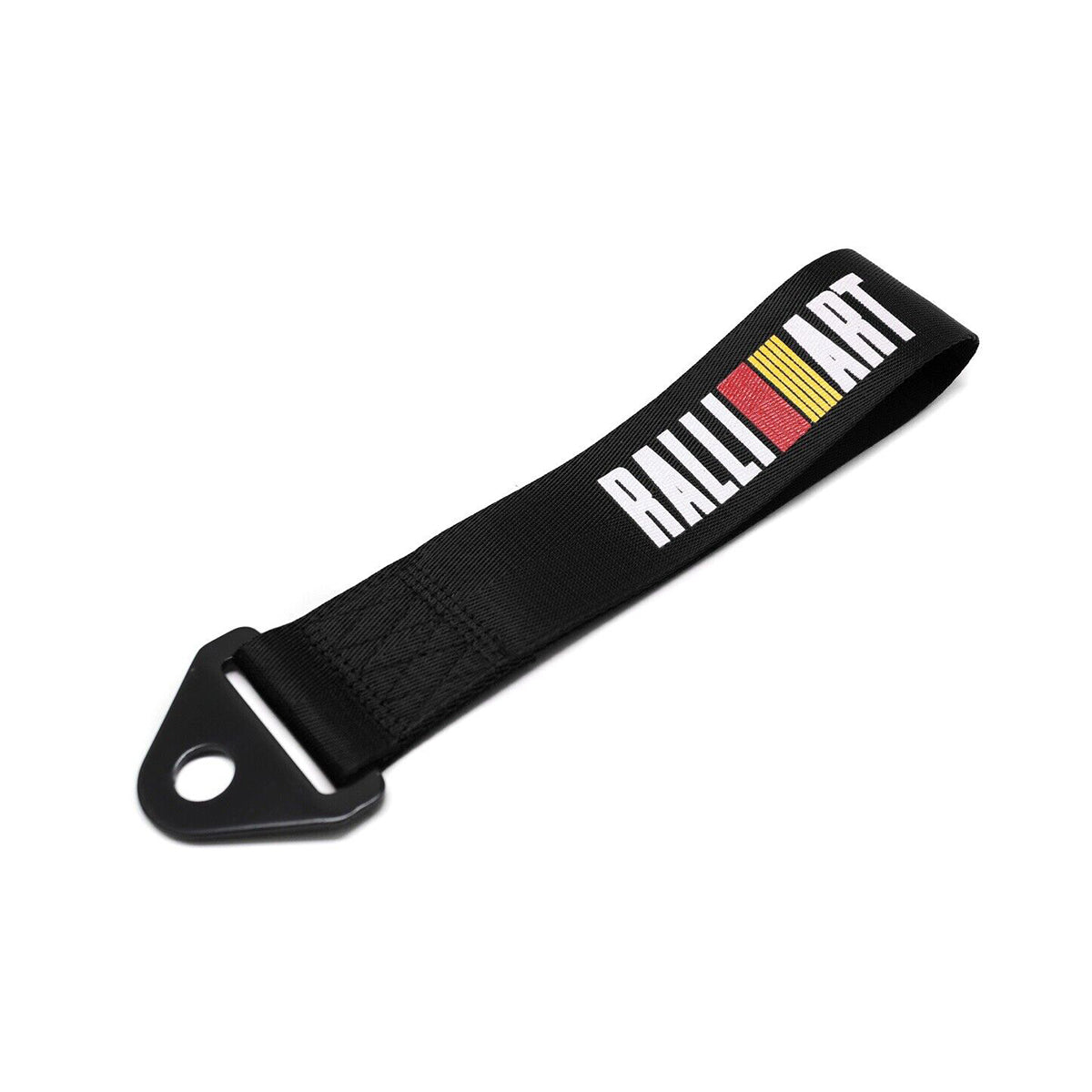 Ralliart JDM tow strap in black.