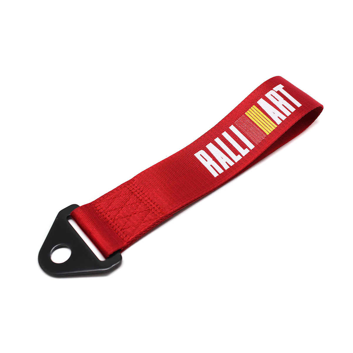 Ralliart JDM tow strap in red.