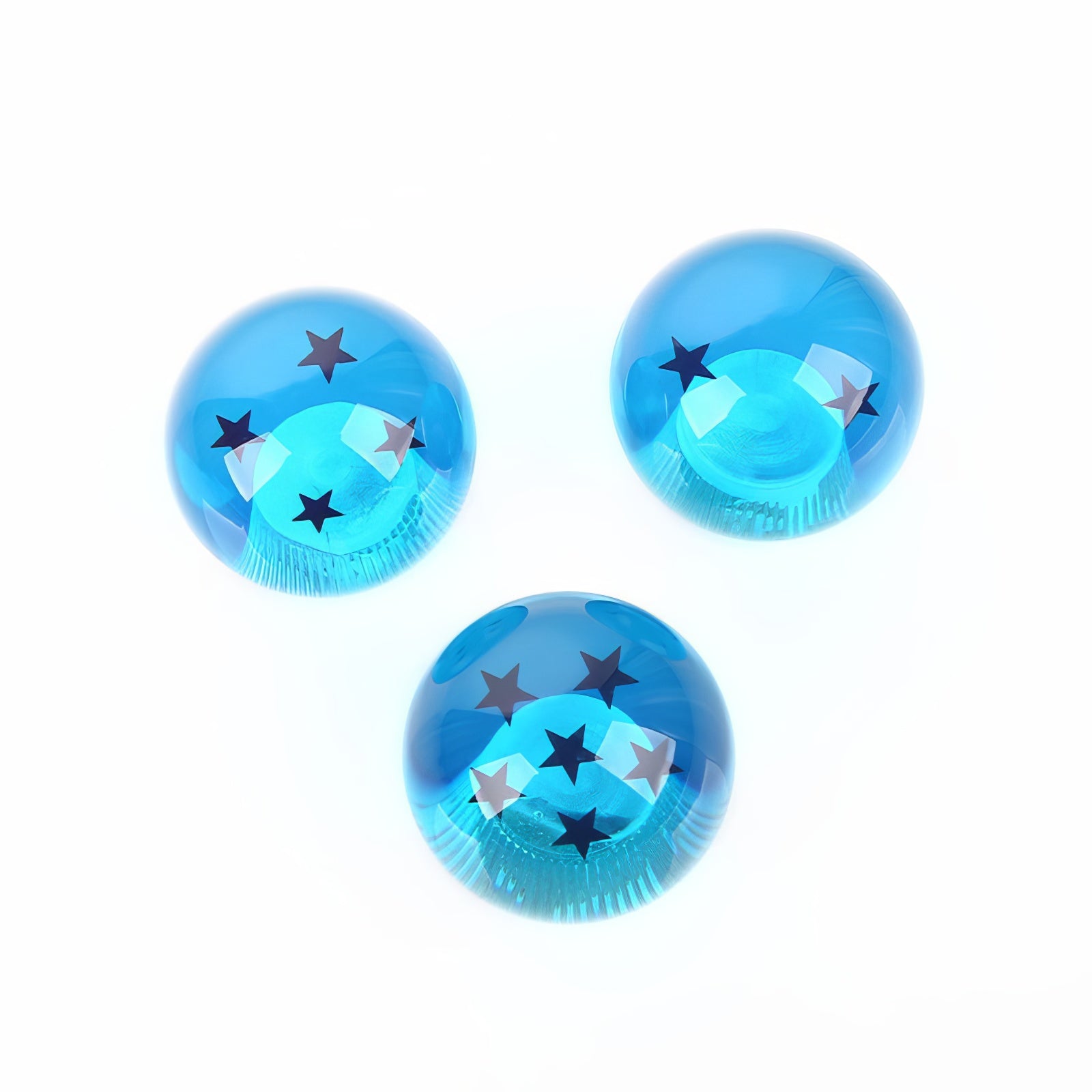 Rare blue dragon ball z gear shift knob with 4 stars, 2 stars, and 6 stars.