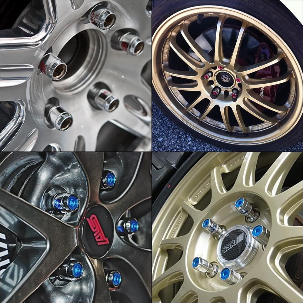 RAYS Volk Racing Formula Lug Nuts used on car.
