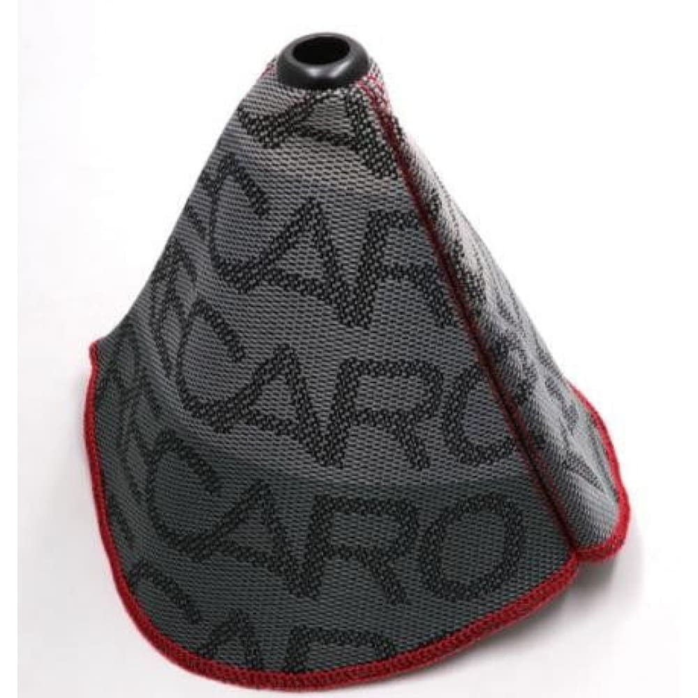 Recaro racing JDM gear shift boot cover in gray.
