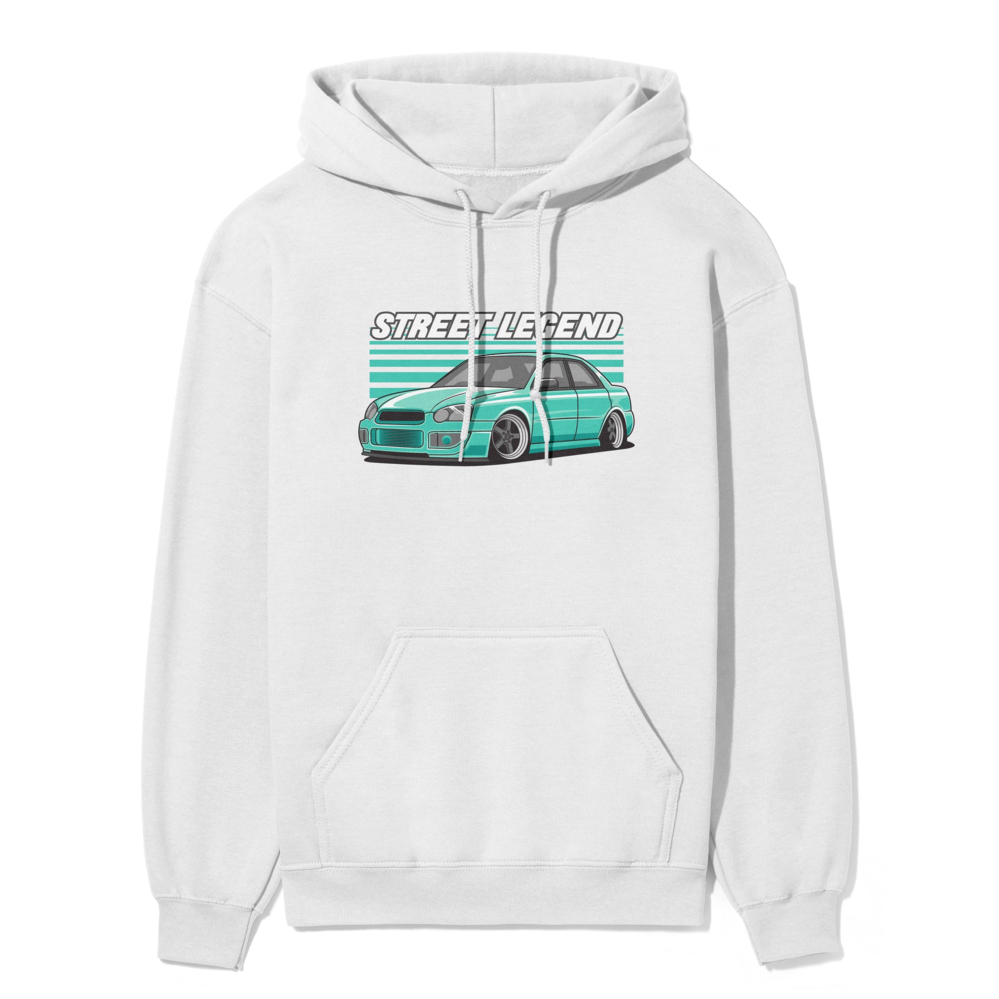 Subaru Impreza WRX STI Blob Eye - Street Legend - Car Hoodie - White.