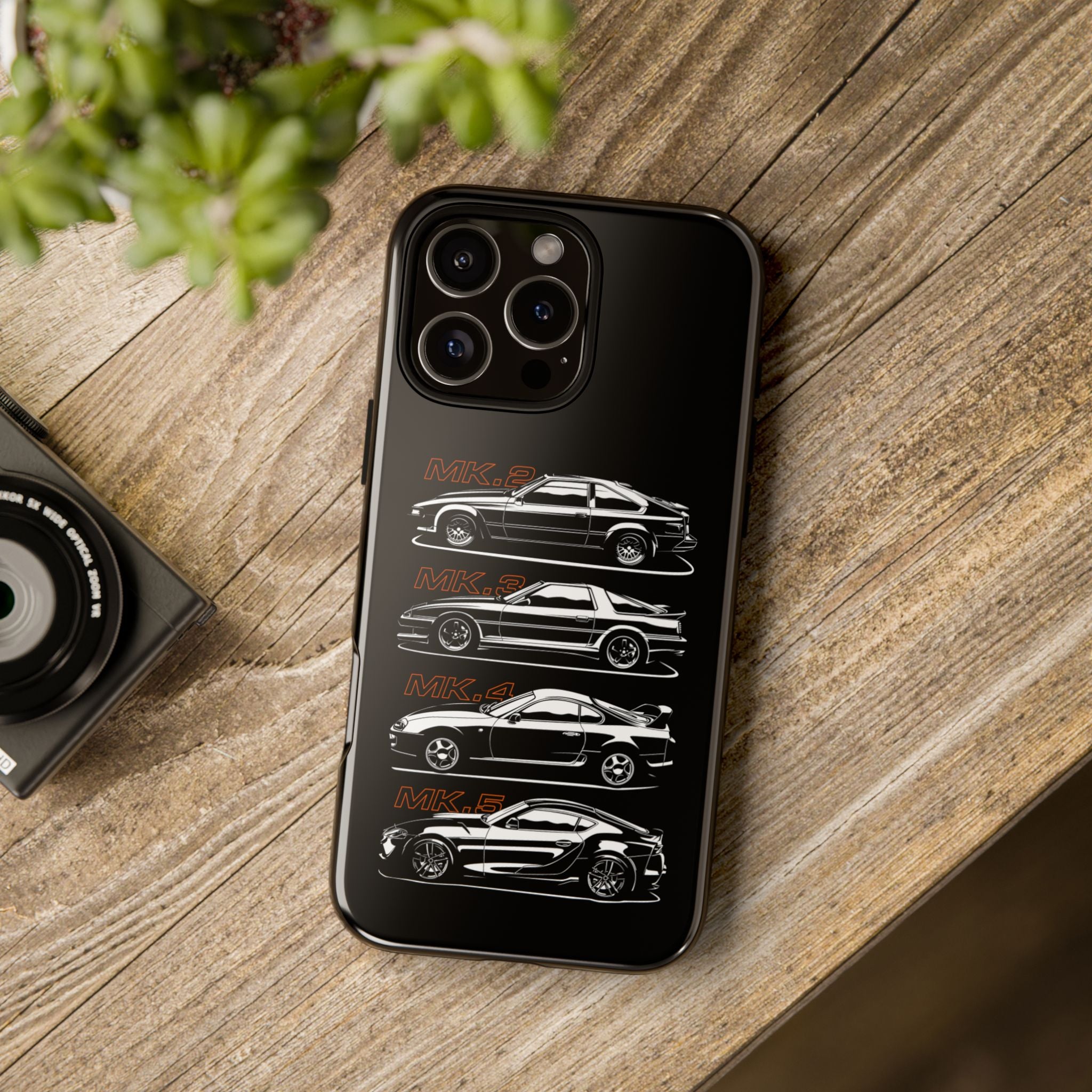 Toyota Supra History phone case for iPhone models.