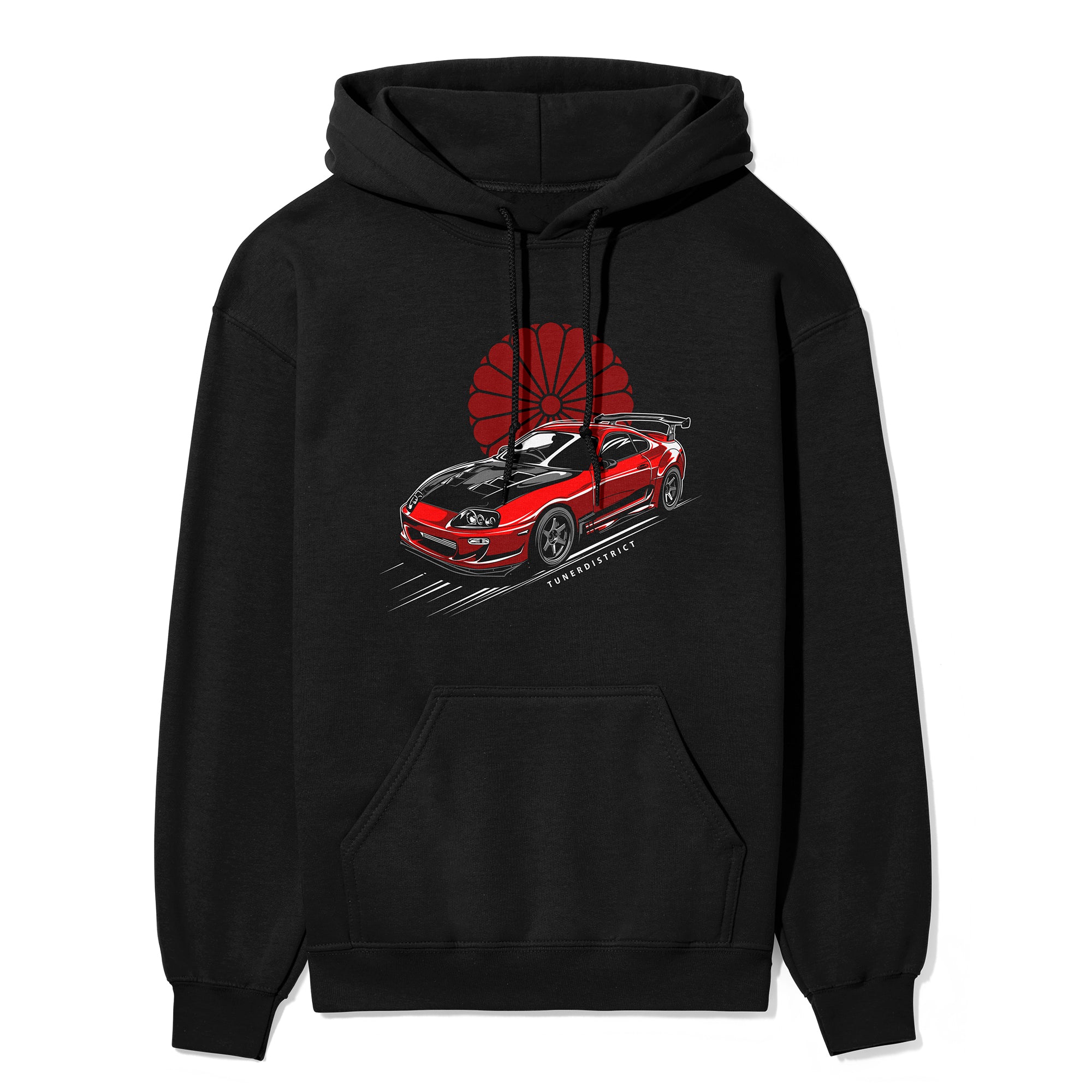 Toyota Supra MK4 JDM Car Hoodie in Black.