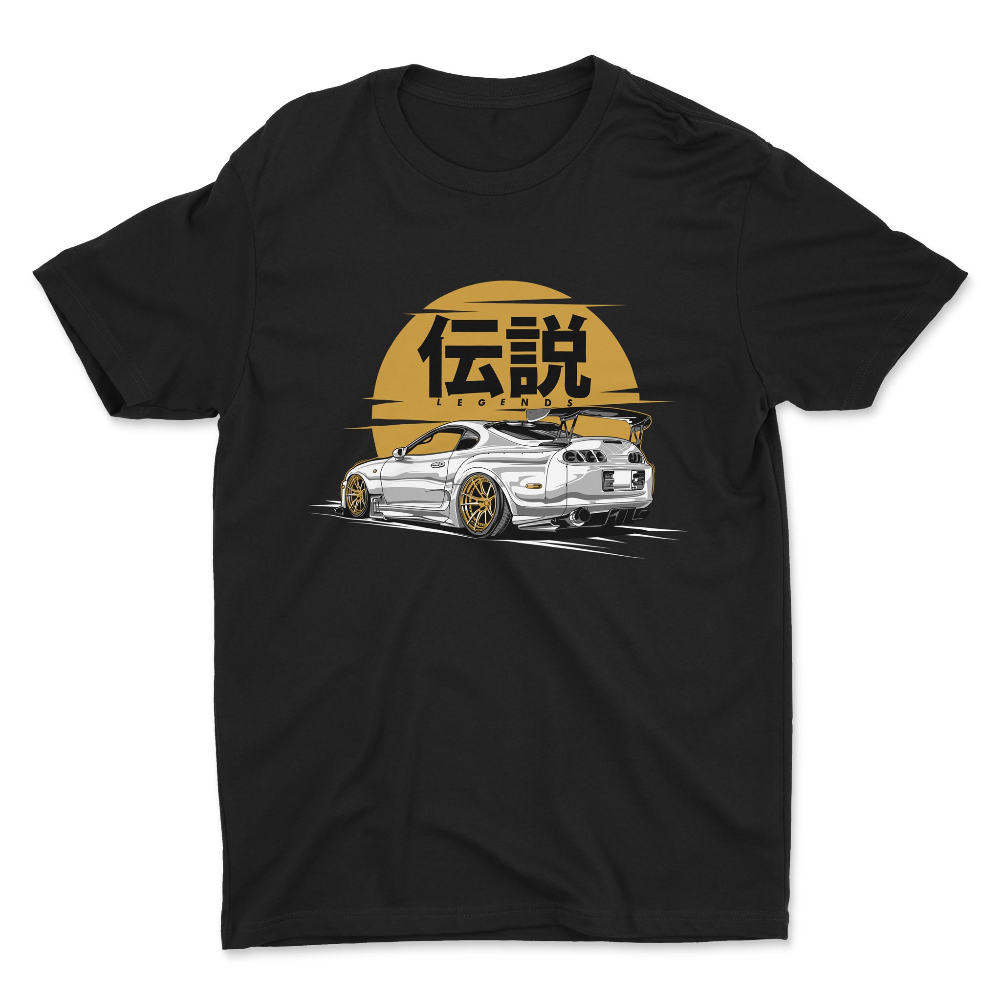 Toyota Supra MKIV Legend Car T-Shirt in black.