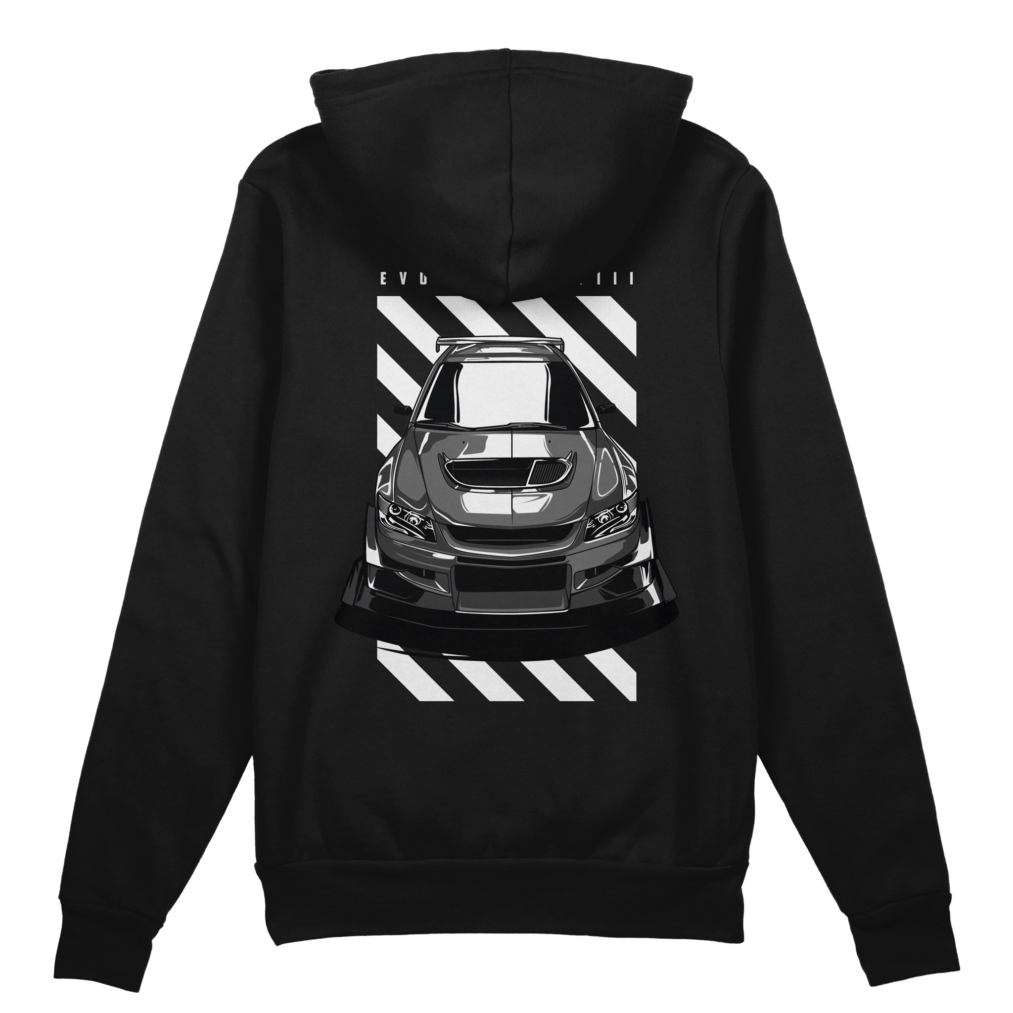 Mitsubishi Lancer Evolution VIII - Car Hoodie - Black.