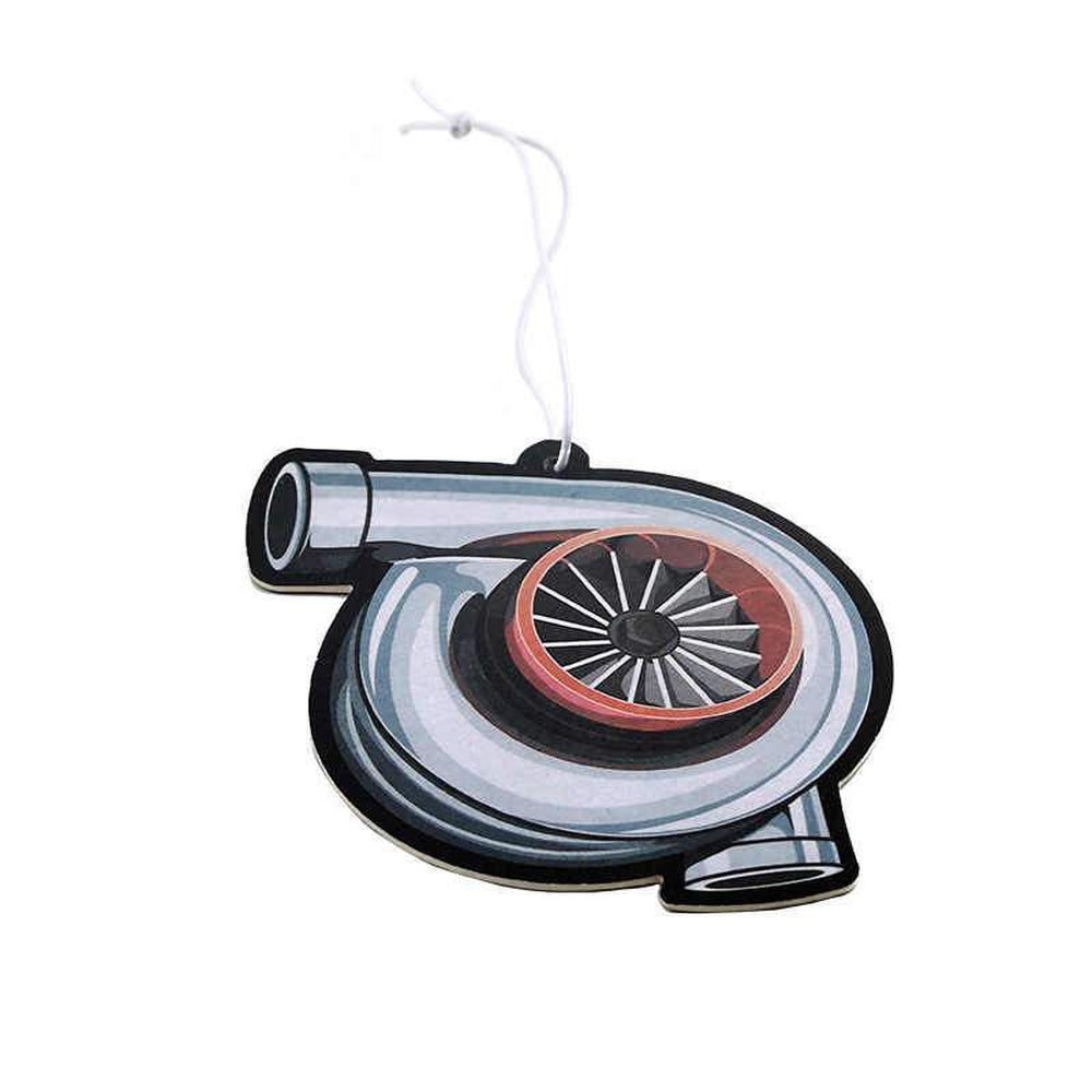 Turbocharger Car Air Freshener with vanilla scent.
