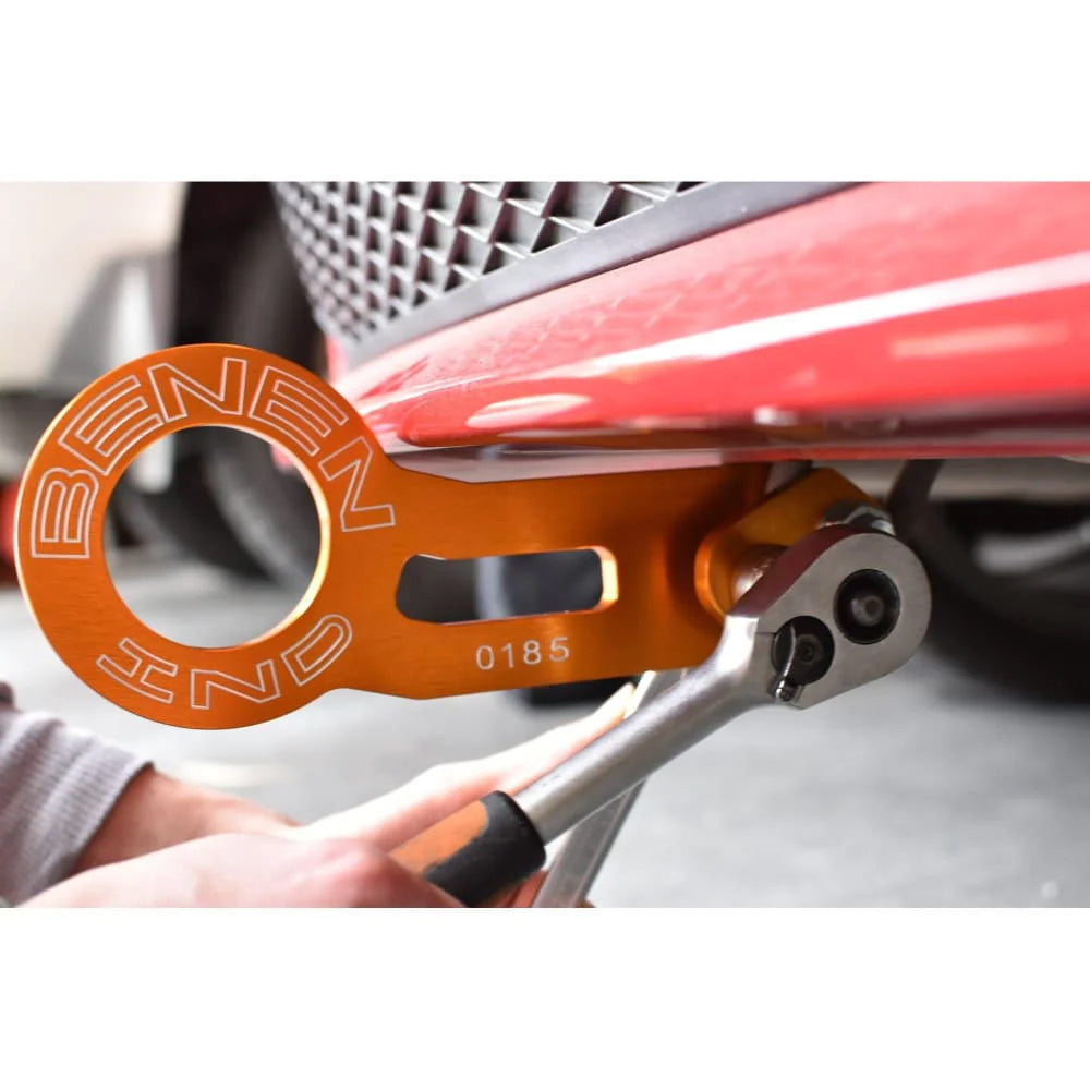 BENEN Rear Tow Hook in orange.