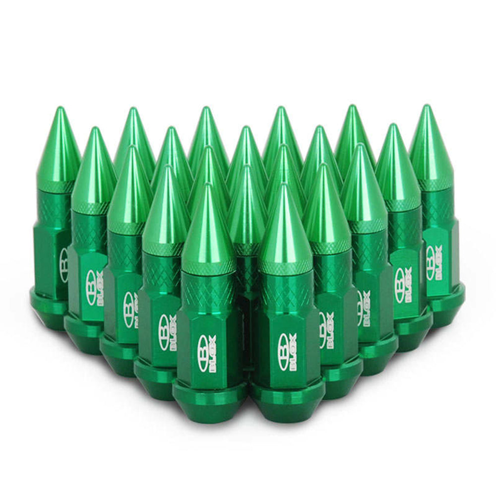 BLOX Spike Lug Nuts 50mm in green.