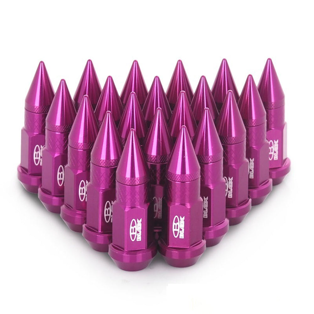 BLOX Spike Lug Nuts 50mm in purple.