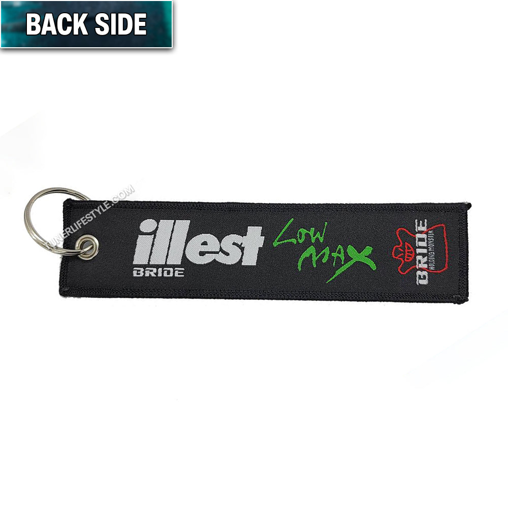 Bride Illest Low Max Jet Tag with keychain ring.