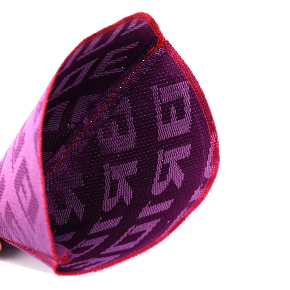 Bride racing JDM gear shift boot cover in purple.