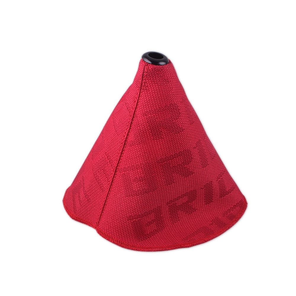 Bride racing JDM gear shift boot cover in red.